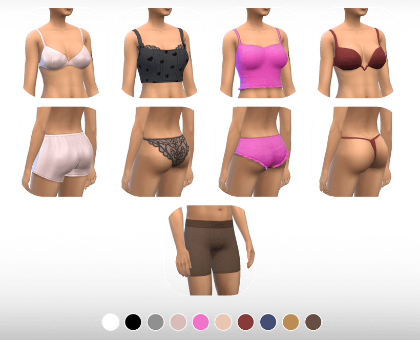 Галерея мода Сет нижнего белья Ease Set #1